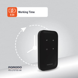 Porodo Pocket Router 4G LTE | WiFi 6 – Portable Hotspot with Long‑Life Battery