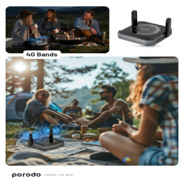 Porodo 4G / LTE Home & Outdoor Portable Router – Portable Internet for Home, Travel & Outdoor Use