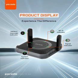 Porodo 4G / LTE Home & Outdoor Portable Router – Portable Internet for Home, Travel & Outdoor Use