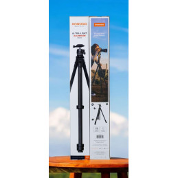Porodo Ultra-Light Aluminum Tripod – Adjustable Telescopic Camera Stand, 360° Pan-Tilt & 20 kg Load