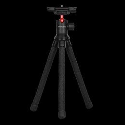 Porodo Flexible Tripod Stand – Foldable, Lightweight Camera & Smartphone Tripod, 1/4″ Mount