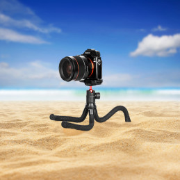 Porodo Flexible Tripod Stand – Foldable, Lightweight Camera & Smartphone Tripod, 1/4″ Mount