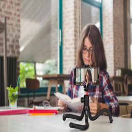 Porodo Flexible Tripod Stand – Foldable, Lightweight Camera & Smartphone Tripod, 1/4″ Mount