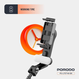 Porodo QuadBase Gimbal Stabilizer – 3‑Axis Motorized Smartphone Stabilizer, 8–10h Battery, Multiple Shooting Modes
