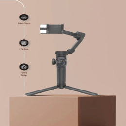 Porodo 3‑Axis Gimbal Stabilizer with AI Tracking – Smartphone Motorized Stabilizer, Face & Object Tracking