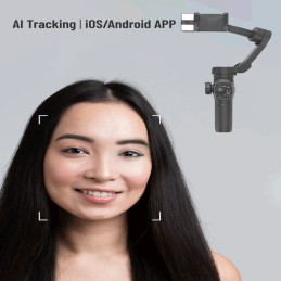 Porodo 3‑Axis Gimbal Stabilizer with AI Tracking – Smartphone Motorized Stabilizer, Face & Object Tracking