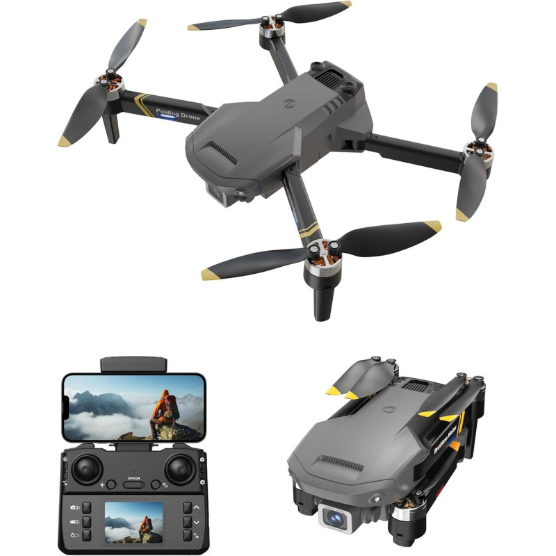 Porodo Aero View Drone – Foldable 6‑Axis Quadcopter, Brushless Motor, Live Camera & 360° Flip