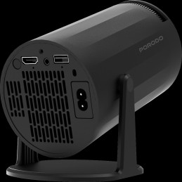Porodo Wireless Mirroring Multi‑Angle Projector – Full HD, 40–130″, WiFi/Bluetooth Mirroring, Android Smart Projector